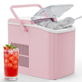 Ice Maker Machine with Handle,26lbs in 24Hrs,9 Ice Cubes in 6 Mins,Auto-Cleaning Portable Ice Maker with Basket and Scoop, Countertop Ice Maker for Home/Kitchen/Camping/RV