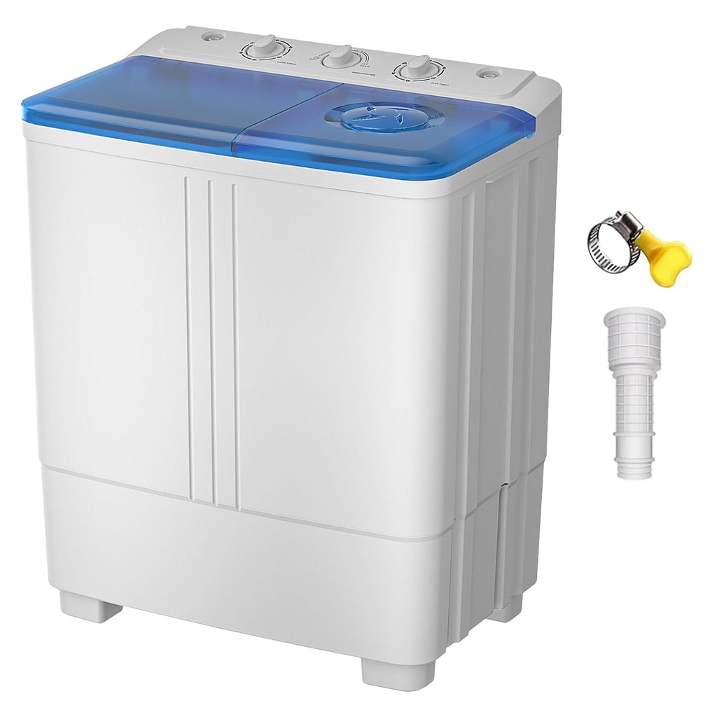 Portable Washing Machine, Twin Tub Washing Machine Laundry Compact Washer spinner Combo with 14lbs capacity, 9Lbs Washer and 5Lbs Spinner dryer for Apartments RVs and Dorms