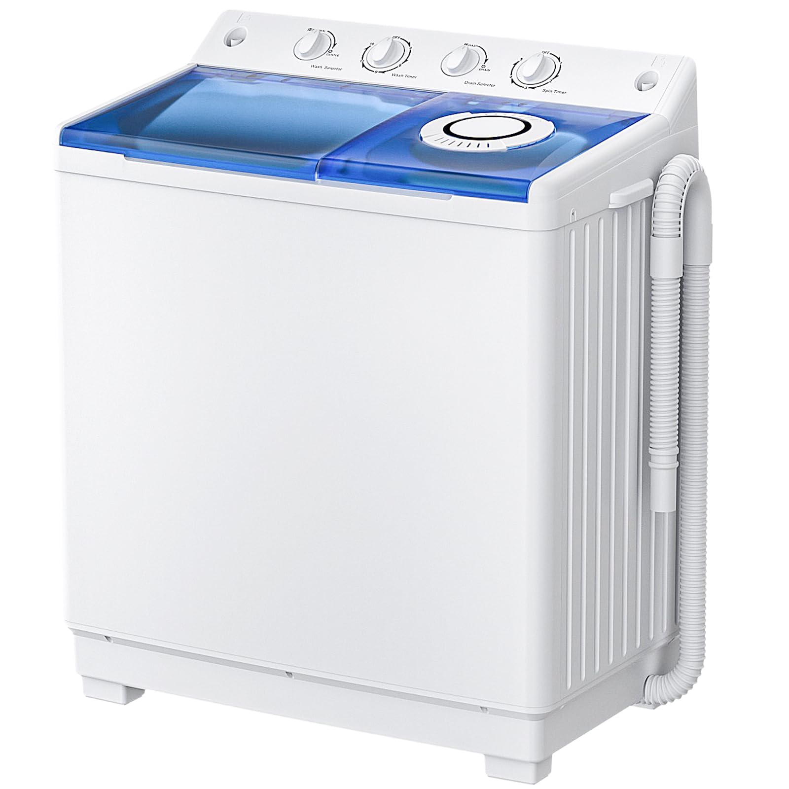 Portable Washing Machine, Twin Tub Washing Machine Laundry Compact Washer spinner Combo with 14lbs capacity, 9Lbs Washer and 5Lbs Spinner dryer for Apartments RVs and Dorms