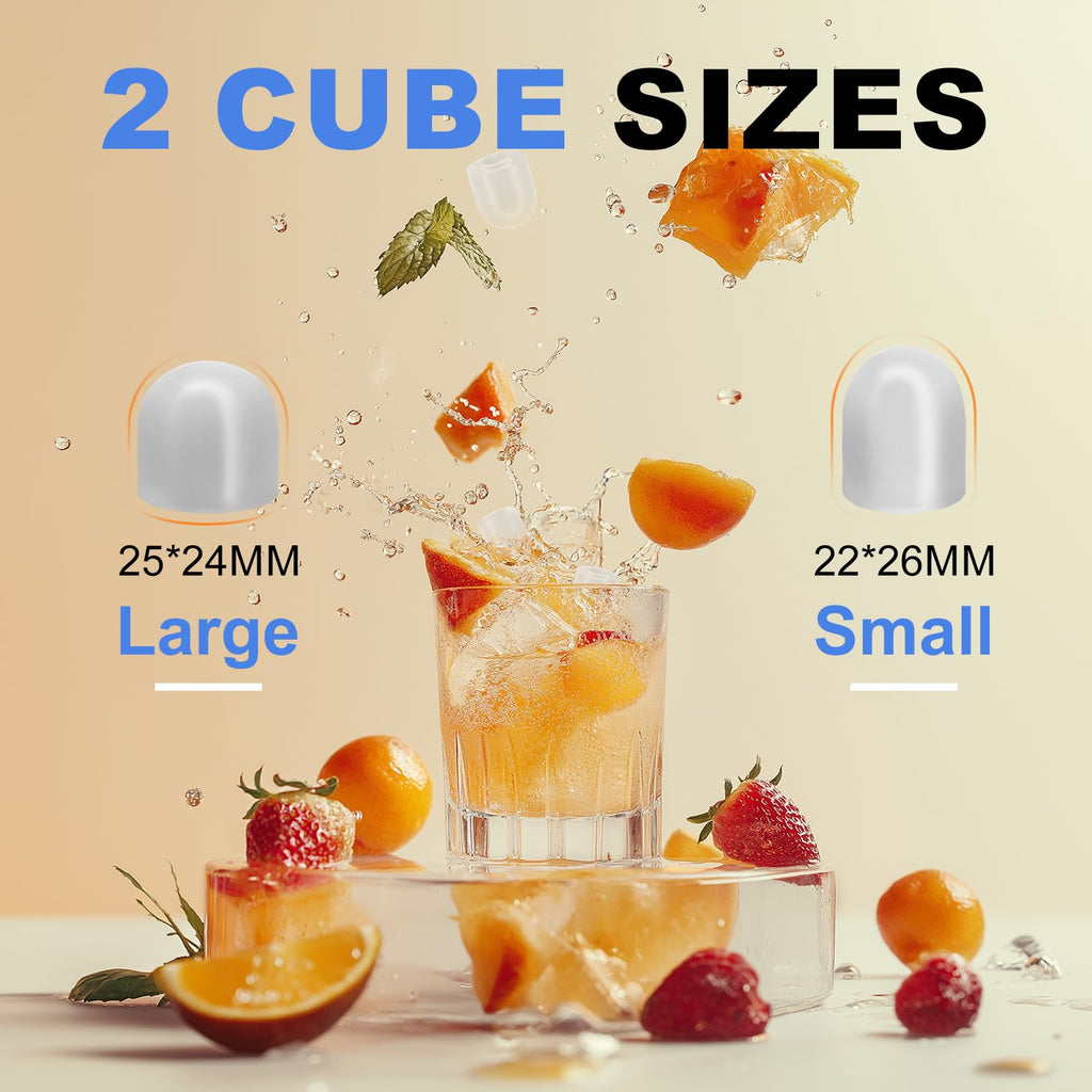 Ice Makers Countertop with Handle, Portable Ice Machine, 9 Bullet Cubes in 6 Mins, 26lbs in 24Hrs, Auto-Cleaning, with Basket and Scoop, for Home, Kitchen, RV, Camping,
